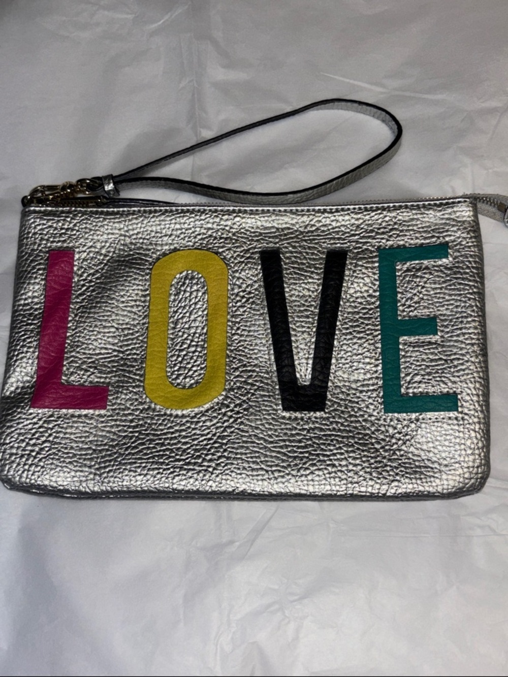 JUICY COUTURE “LOVE” WRISTLET SILVER WITH MULTICOLORED LOVE LETTERS